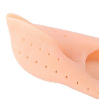 SURENHAP Protège-pieds 1 Paire Chaussettes En Silicone Pied Anti Fissuration Protecteur hygiene pieds Blanc M M pour 150-155cm