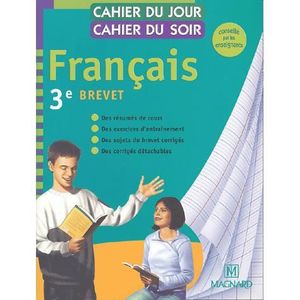 Cahier du jour/soir Français Editions Magnard 2010 6-7 ans CP 