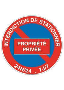 AUA SIGNALETIQUE Schild „Privatparkplatz – Parken Verboten“, 200 Mm, PVC 1,5 Mm