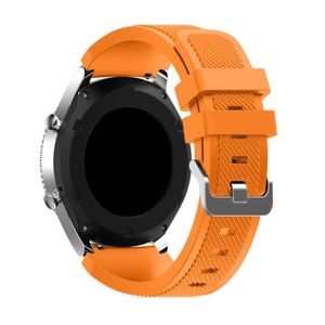 BRACELET MONTRE CONNEC. couleur Orange taille 22mm bracelet de montre pour