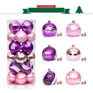 Sapin De Noel Rose Et Violet Boule Sapin Violet Cdiscount
