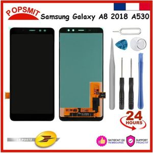 ECRAN DE TÉLÉPHONE Ecran vitre tactile lcd pour Samsung Galaxy A8 2018 A530 Noir + Kit outils