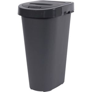 Poubelle grise avec couvercle basculant Delta 25 litres