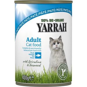 CROQUETTES Nourriture pour chats Yarrah Bio Pâté au Poisson pour Chat 400 g - Lot de 6 38255