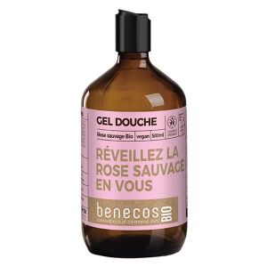 GEL - CRÈME DOUCHE Benecos Gel Douche Rose Sauvage Bio 500ml