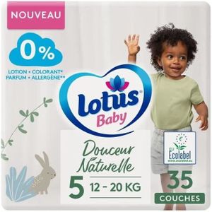 COUCHE LOT DE 3 - LOTUS BABY - Couches Douceur Naturelle 