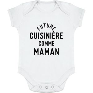 BODY body bébé | Cadeau imprimé en France | 100% coton | Future cuisinière comme maman