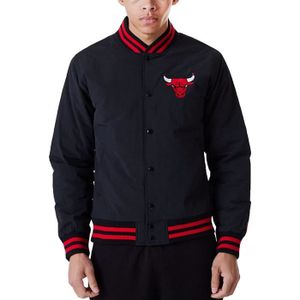 BLOUSON New Era Chicago Bulls Veste bomber boutonnée avec logo de l'équipe de la NBA – 3XL