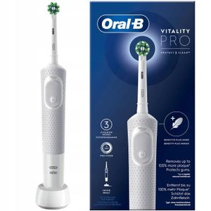 BROSSE A DENTS Oral-B Vitality Pro Brosse À Dents Électrique Blanche, 1 Brossette