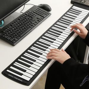 CLAVIER MUSICAL Sonew Piano Clavier Électronique 61 Touches Souple Portable Roll Up