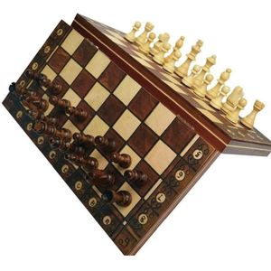 JEU SOCIÉTÉ - PLATEAU Ensemble d'échecs en bois pliants 3 en 1 jeu de je
