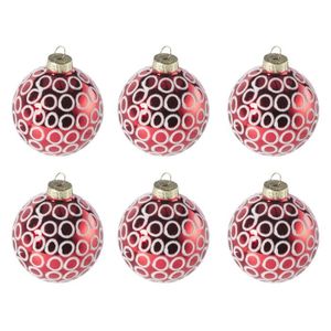 Lot De Boules De Noel En Verre