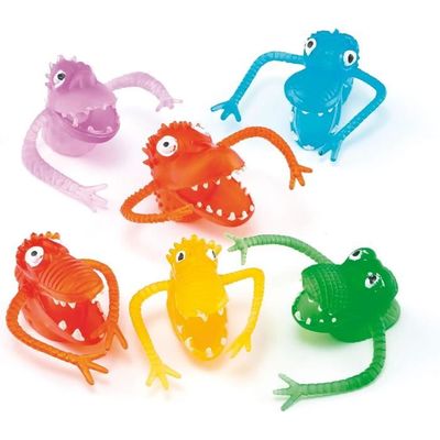 STOBOK Lot de 10 anneaux de doigt marionnettes en forme de monstre pour enfants (couleur aléatoire