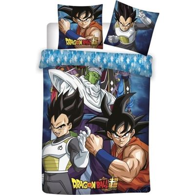 Parure housse de couette Dragon Ball Z Super 140x200 cm et Taie d'oreiller DBZ