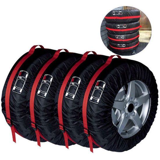 Lot De 5 Housses De Pneus Imperméables - Pour Pneus 19 à 23 Pouces (Diam. 80 Cm) - Taffetas Polyester - Transport Et Rangement - 11