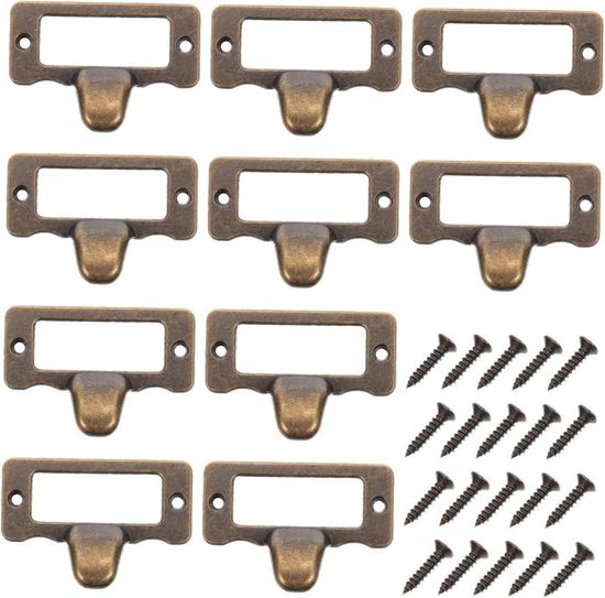 10 Pièces Poignées De Meubles, Laiton Brossé, 96 Mm