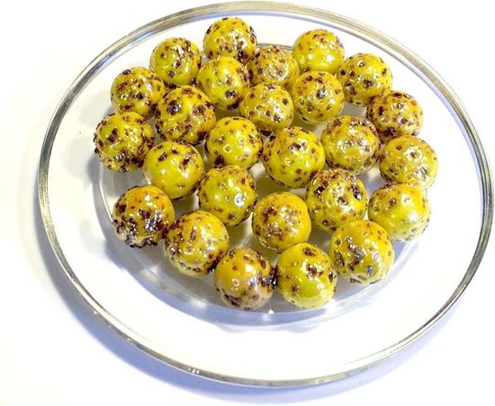 30 Petites Billes Pépite Précieuse En Verre 14mm - Lot Mesbilles