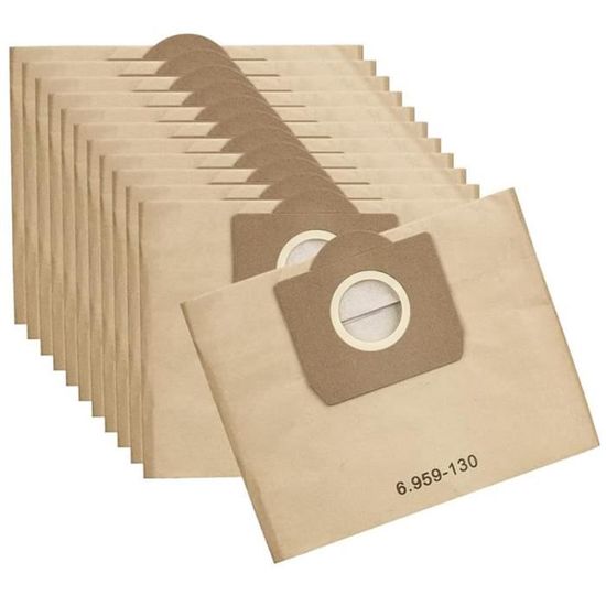 SPARES2GO Sacchetti Filtro E Filtro A Cartuccia Per Karcher WD3 E WD3P: Confezione Da 10 Sacchi + 1 Filtro, Grande Capacità - 3