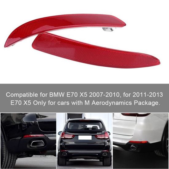 Réflecteurs Pare-chocs Arrière Gauche + Droite Pour BMW Série 5 E60 E61 (2001-2009) - Réf. 63146915039 + 63146915040