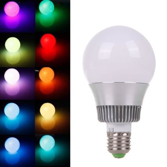 E27 10W RGB LED Économie d'énergie changeant couleur avec