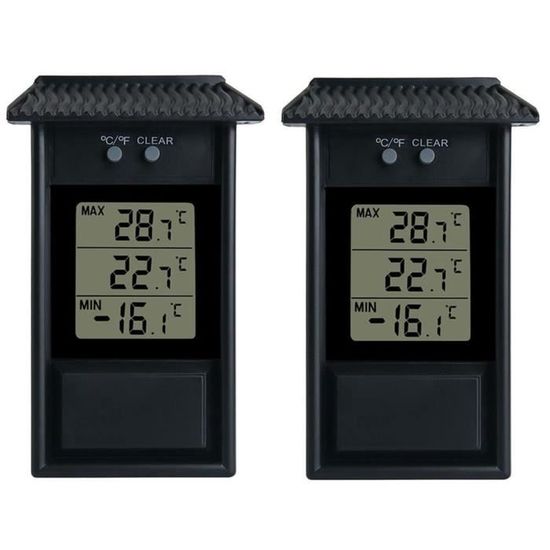 Lot De 2 Horloges Thermomètres Pour Guidon Moto - Universel 22-25 Mm, étanche, Facile à Fixer