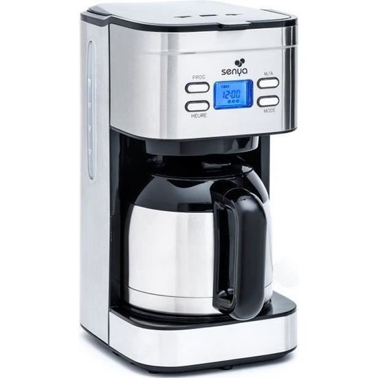 Cafetière Machine à café isotherme 1L 900W / Carafe isotherme en acier  inoxydable - Cdiscount Maison