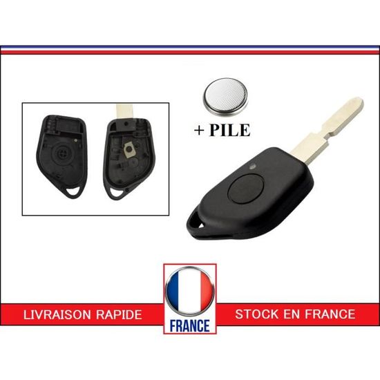 Coque Clé Remplacement Pour Peugeot - Compatible 106, 206, 306, 405 Etc. - Avec Lame Et Vis