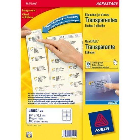 imprimantes jet d'encre Avery auto Adhésif Colis étiquettes d'expédition 2 Étiquettes Par A4 elle imprimantes jet d'encre Avery auto Adhésif Colis étiquettes d'expédition 2 Étiquettes Par A4 elle