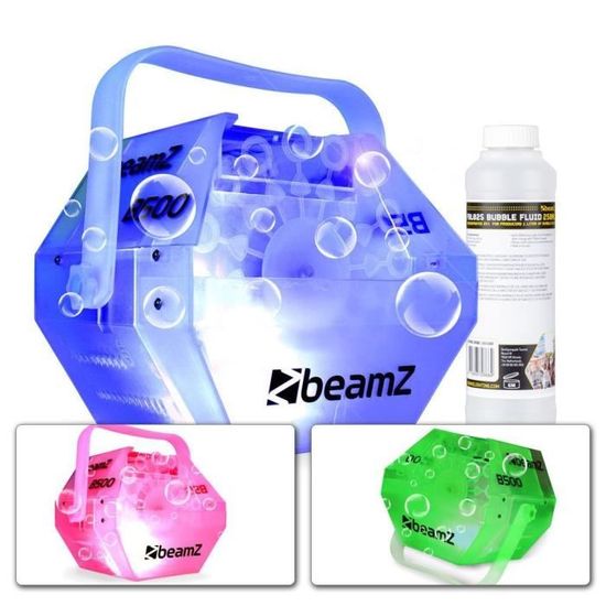 BeamZ B500LED Machine à bulles avec LED RGB intégrées - 250ml de concentré  de liquide à bulles - Cdiscount TV Son Photo