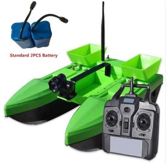 Bateau Appât Télécommandé Sans Fil – Portée 500m – Camouflage – Pêche Gros