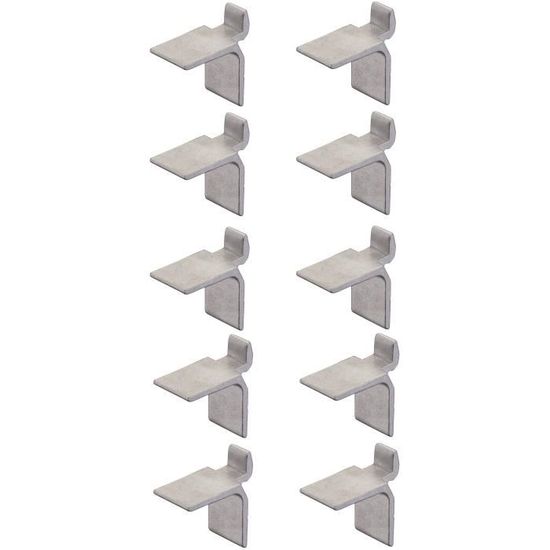 10x taquet étagère pour crémaillère armoire métallique universel