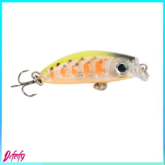 Lot De 5 Leurres Crankbait Mini Flottants - Pour Perche, Chevesne, Truite, Pêche En Eau Douce