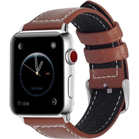 Fullmosa Compatible avec Bracelet Apple Watch 42mm/44mm/45mm,Cuir