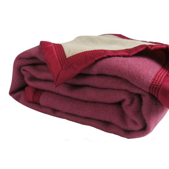 Couverture en laine vierge Woolmark 350 gr/m² - Ivoire - 180 x 220 cm | Leroy Merlin
