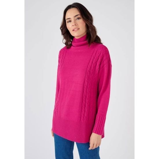Pull Femme Damart En Coton Gris – Taille 20, Manches Longues, Style Pullover