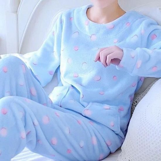 Générique Ensembles De Pyjama Femme 2 Pièce En Velours Corail Ouveau