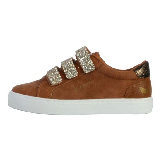 KAPORAL Tippy Scarpe Da Ginnastica Donna Con Chiusura A Strappo - Pelle Nabuk, Suola Con Zeppa