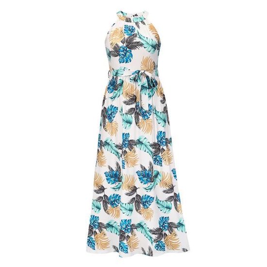 Robe De Plage Femme Gosunny - Longue, Sans Manches, Bandeau élastique | Style Bohème, Imprimé Floral, Fente Devant - 3
