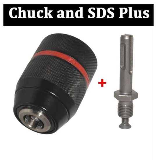 Mandrin De Perceuse Sans Clé 1/2" - 1,5-13 Mm, Avec Adaptateur SDS-Plus - Pour Perçage Rapide, Changement De Mèche Facile