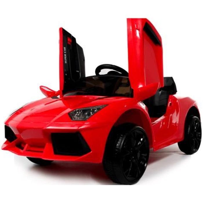 Lamborghini Style 12v voiture électrique pour enfants Rouge - Voiture électrique pour enfant avec batterie 12v et télécommande