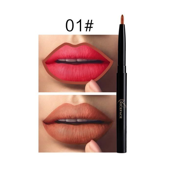 Crayon à lèvres imperméable à l'eau de maquillage de rotation automatique de 12 couleurs 1571