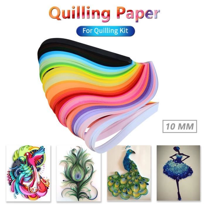 260PCS 26 couleurs Quilling bandes papier Quilling 10mm pour Quilling Kit - _SHI27611
