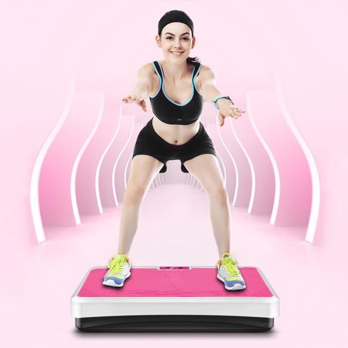 hereubuy° VIBRATION PLATE, PLATEFORME VIBRANTE OSCILLANTE - 200W - ROSE