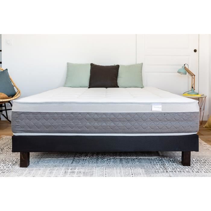Matelas ressorts ensachés Ergo Spring 160x200 Hbedding - Mousse à mémoire de forme, ressorts ensachés, épaisseur 26cm.