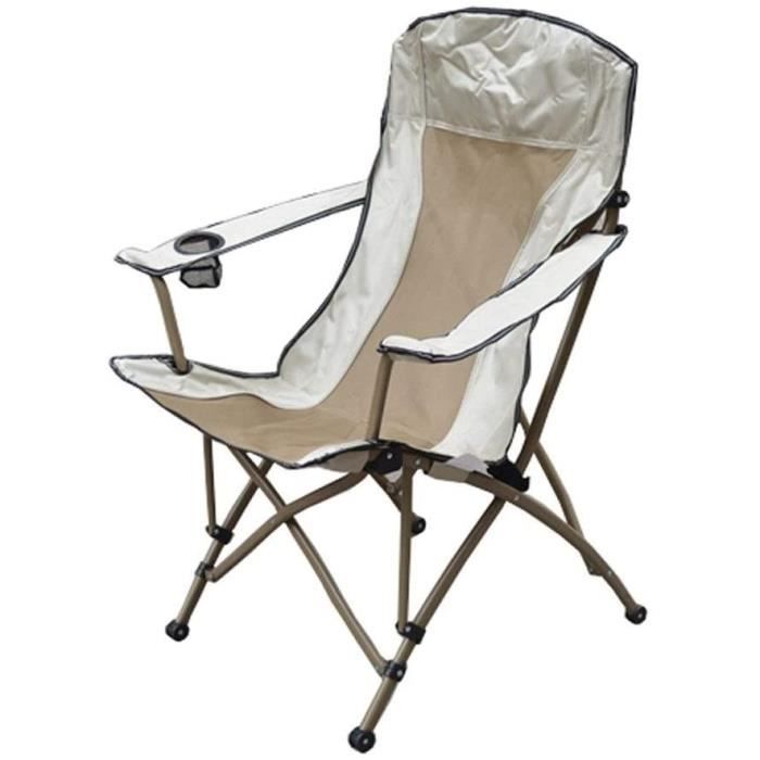 CHAISE DE CAMPING haise Pliante Camping Legere Chaise De Camping Fauteuil Pliante avec PorteBoisson Aluminium Compact Portatives1863