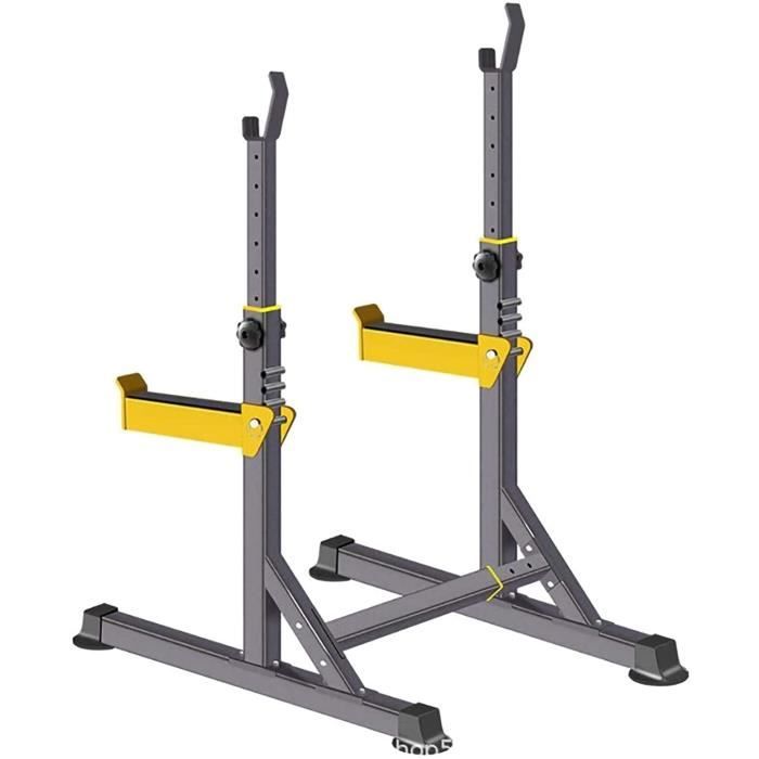 BANC DE MUSCULATION Réglable Squat Rack,Strength Training Stand,Multifonction Barbell Banc Presse Rack,pour la Musculat284