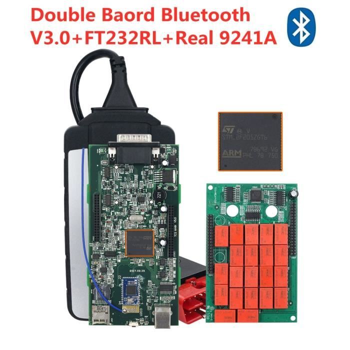 Scanner pour TCS Pro Multidiag Pro MVD, 2017.R1 2016.R0, Bluetooth, OBD2, outil de diagnostic de voiture et c V3.0 2PCB 9241A BT
