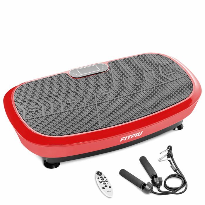 Plateforme vibrante PV-200 ROUGE 180 vitesses, 500w+500w - FITFIU Fitness