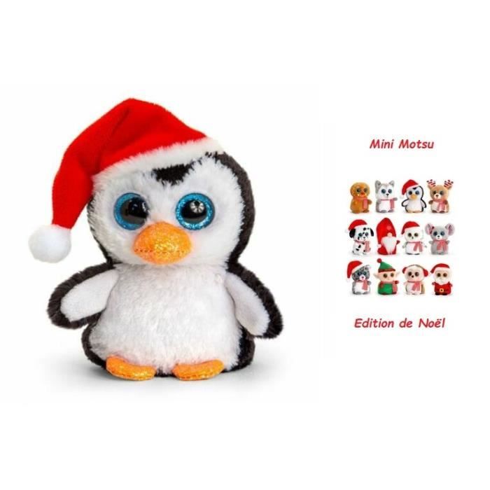 Peluche Keel Toys Mini Motsu édition Noël 2022 10 cm pingouin