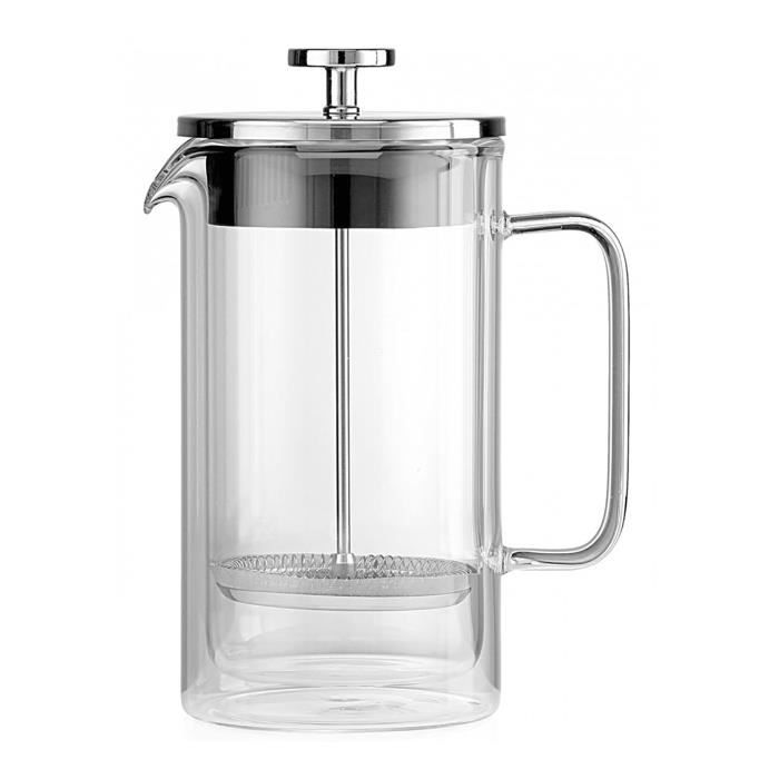 Cafetière piston verre double paroi 0,8 litre